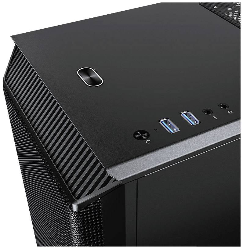 Phanteks Eclipse P300 Air Midi-Tower Gaming-Gehäuse Schwarz 1 vorinstallierter Lüfter, Seitenfenster, Staubfilter