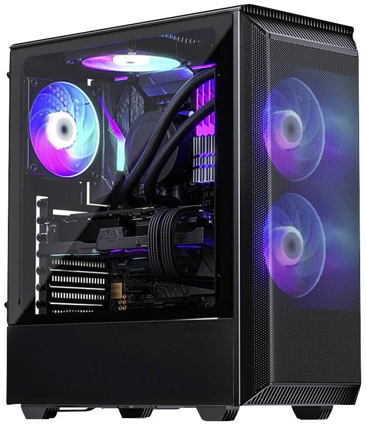 Phanteks Eclipse P300 Air Midi-Tower Gaming-Gehäuse Schwarz 1 vorinstallierter Lüfter, Seitenfenster, Staubfilter