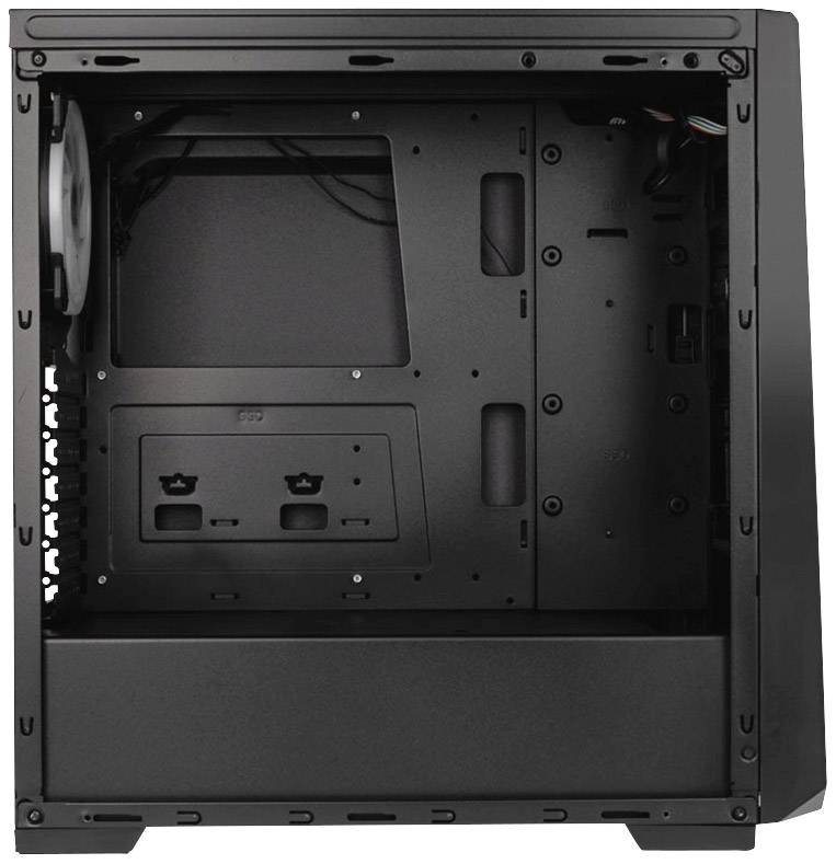 Kolink Quantum RGB Midi-Tower Gaming-Gehäuse Schwarz 1 Vorinstallierter LED Lüfter, Integrierte Beleuchtung, Staubfilter, Seitenfenster