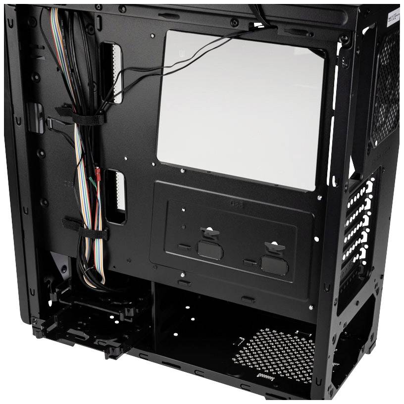 Kolink Quantum RGB Midi-Tower Gaming-Gehäuse Schwarz 1 Vorinstallierter LED Lüfter, Integrierte Beleuchtung, Staubfilter, Seitenfenster
