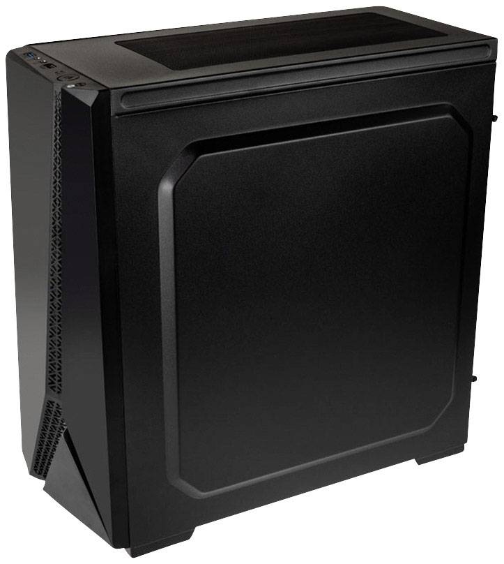 Kolink Quantum RGB Midi-Tower Gaming-Gehäuse Schwarz 1 Vorinstallierter LED Lüfter, Integrierte Beleuchtung, Staubfilter, Seitenfenster