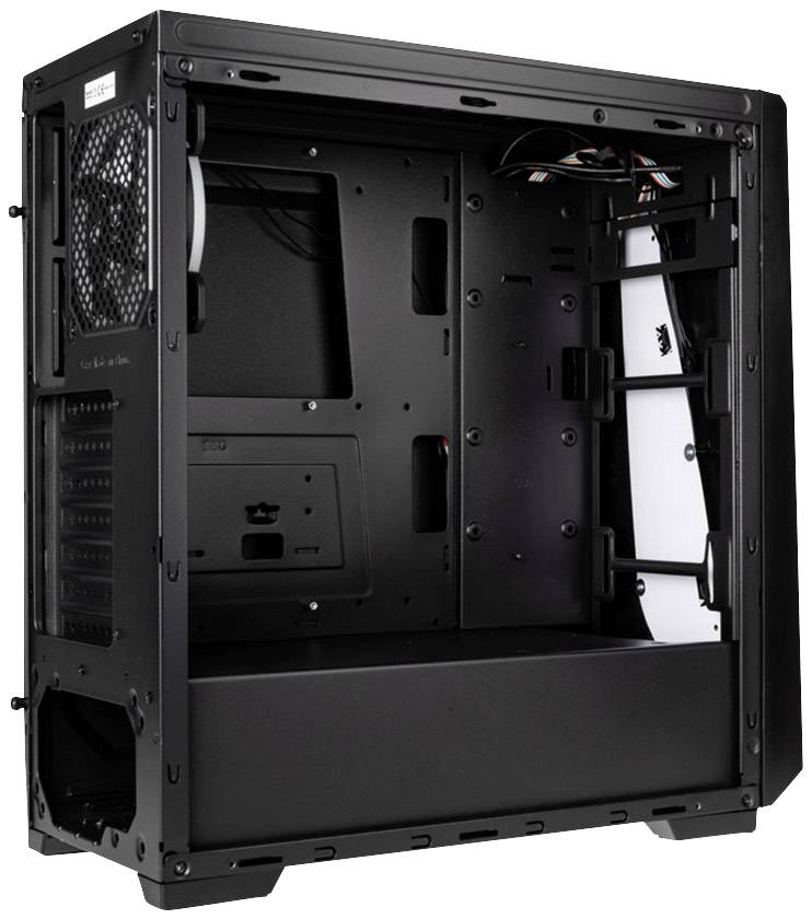 Kolink Quantum RGB Midi-Tower Gaming-Gehäuse Schwarz 1 Vorinstallierter LED Lüfter, Integrierte Beleuchtung, Staubfilter, Seitenfenster