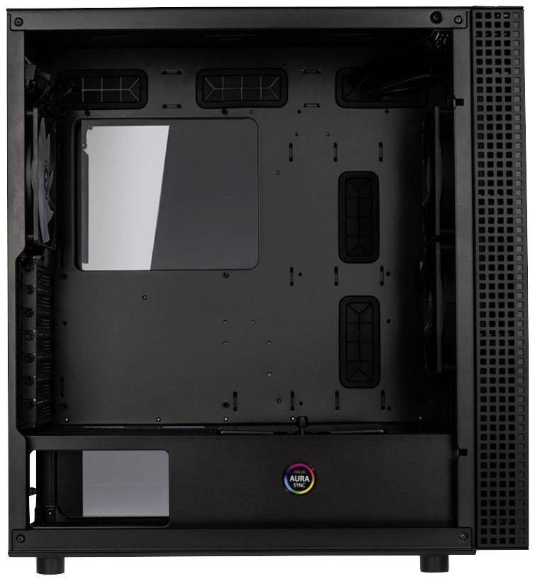 Bitfenix Dawn TG A-RGB Midi-Tower Gaming-Gehäuse Schwarz Integrierte Beleuchtung, 2 vorinstallierte Lüfter, 1 Vorinstallierter LED Lüfter, Seitenf