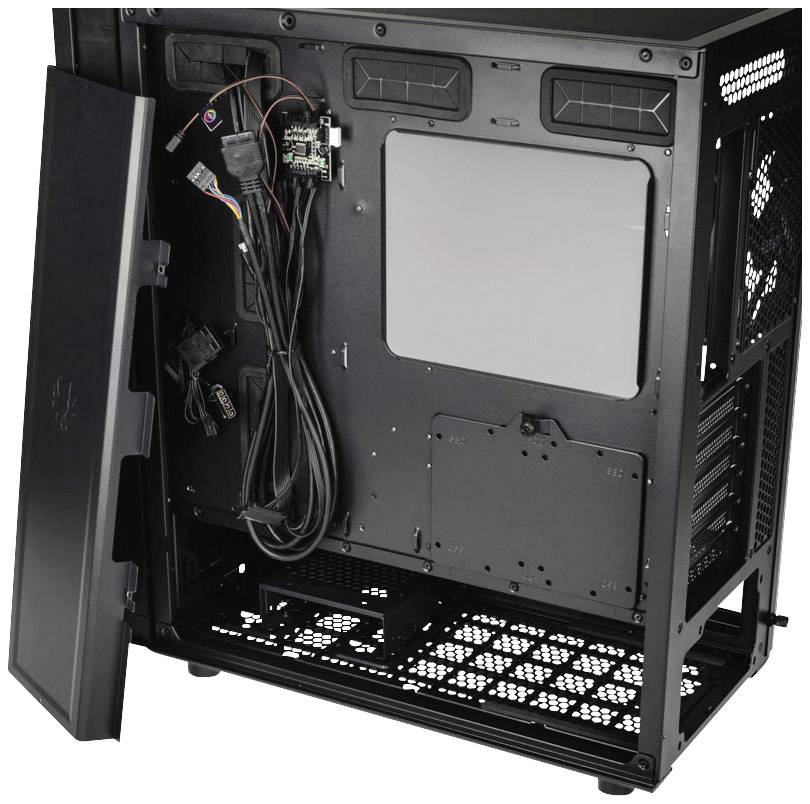 Bitfenix Dawn TG A-RGB Midi-Tower Gaming-Gehäuse Schwarz Integrierte Beleuchtung, 2 vorinstallierte Lüfter, 1 Vorinstallierter LED Lüfter, Seitenf