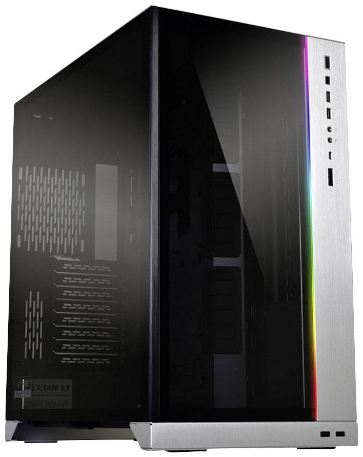 Lian Li O11Dynamic XL (ROG Certified) Midi-Tower Gaming-Gehäuse Silber Integrierte Beleuchtung, Sei