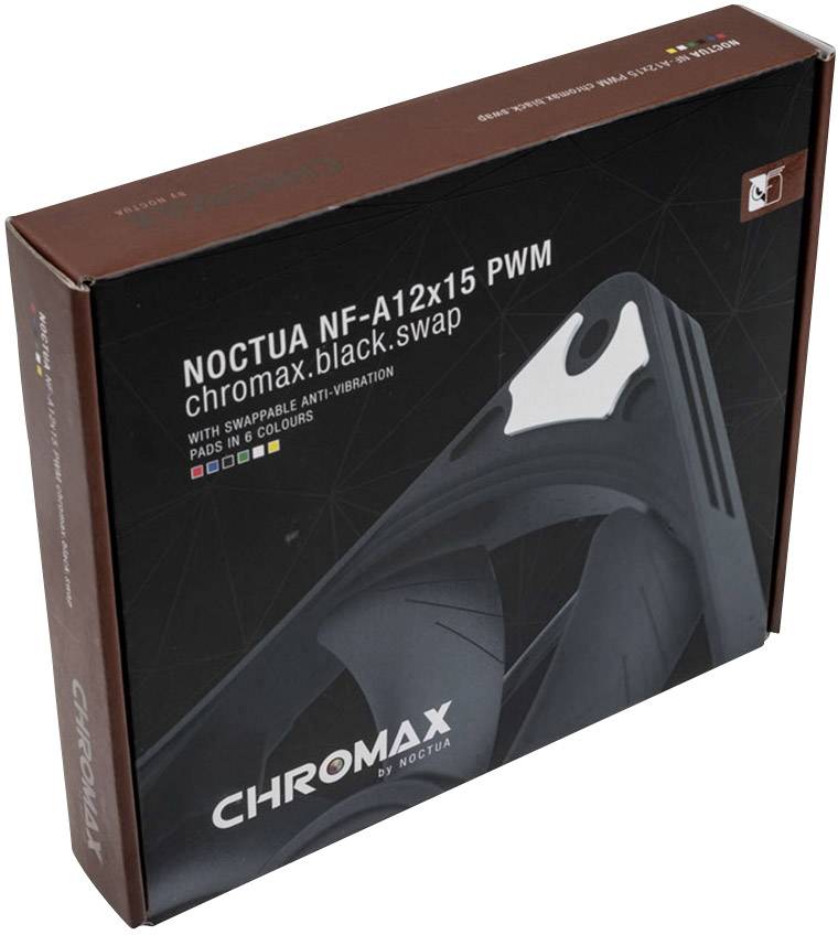 Noctua NF-A12x15 PWM chromax.black.swap PC-Gehäuse-Lüfter Schwarz (B x H x T) 120 x 120 x 15 mm