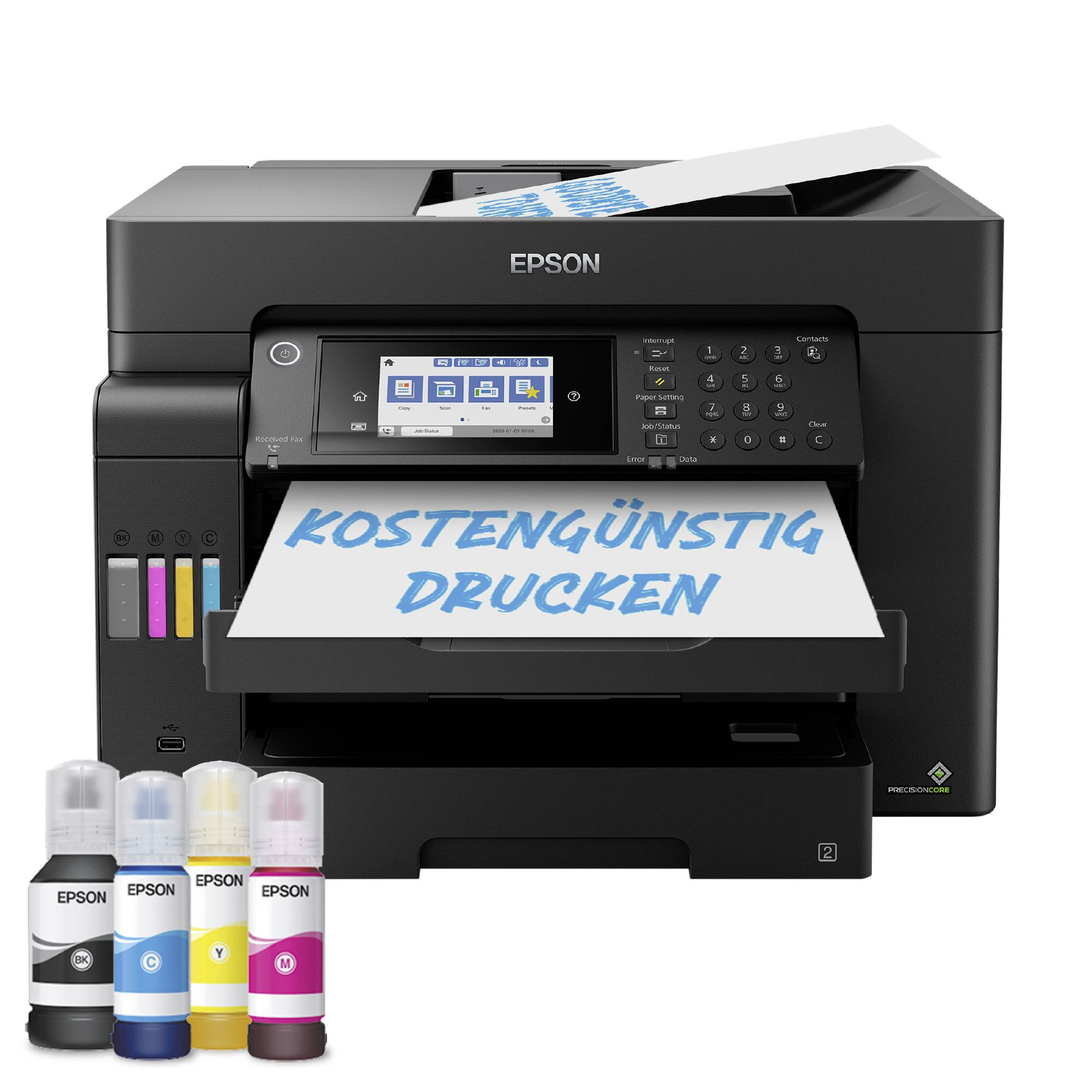 Epson EcoTank ET-16650 Multifunktionsdrucker Tintenstrahl Farbe A3, A3+ Drucker, Scanner, Kopierer, Fax Tintentank-System, LAN, WLAN, ADF