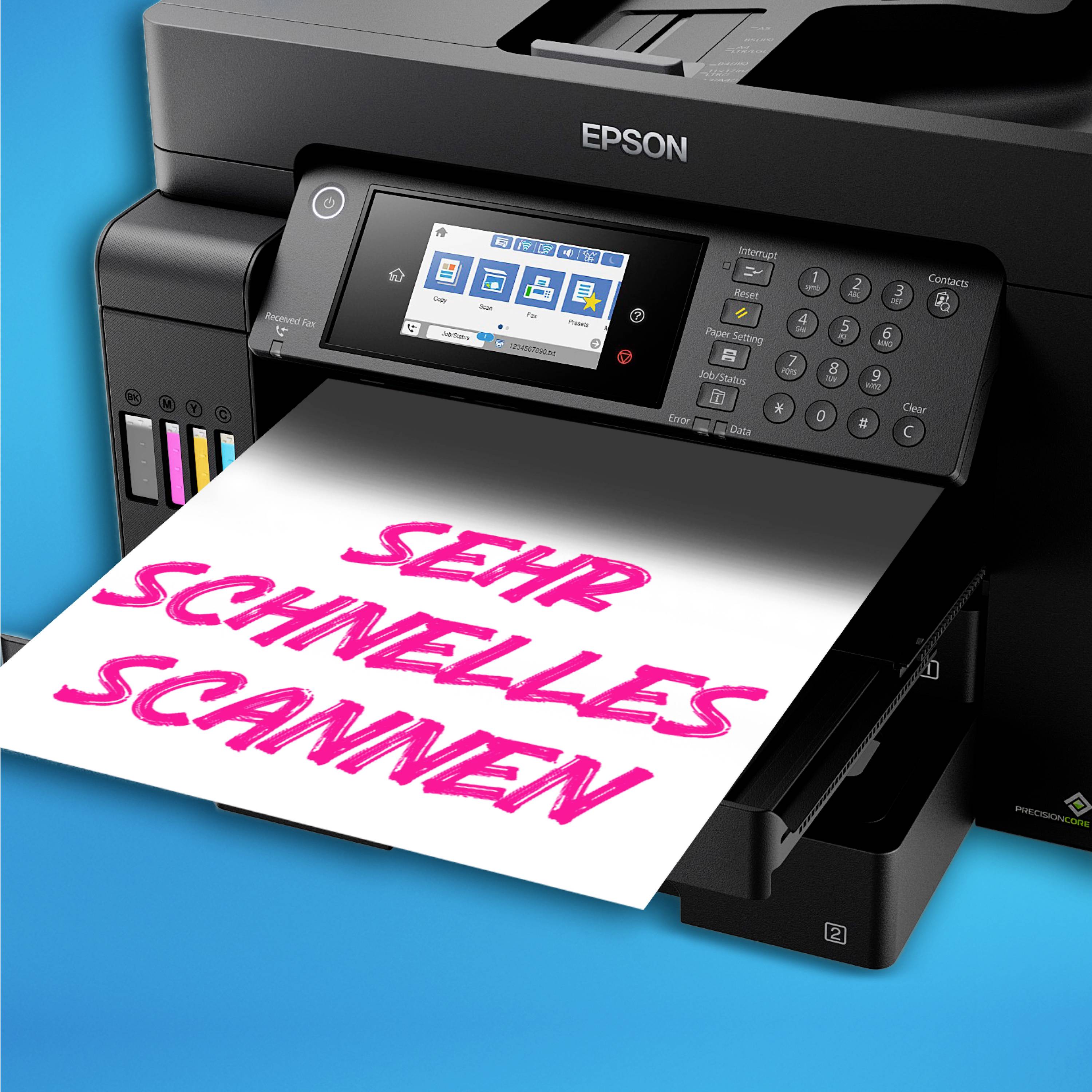 Epson EcoTank ET-16650 Multifunktionsdrucker Tintenstrahl Farbe A3, A3+ Drucker, Scanner, Kopierer, Fax Tintentank-System, LAN, WLAN, ADF