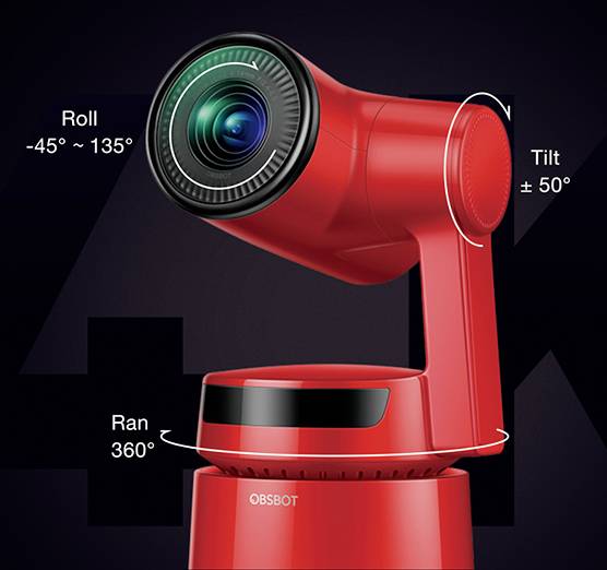 Obsbot Tail AI Camera AI-Kamera 12.4 Megapixel Opt. Zoom: 3.5 x inkl. Akku