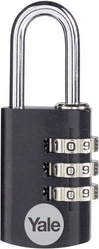 YALE YE3CB/20/121/1/BK Vorhängeschloss 20 mm Schwarz Zahlenschloss