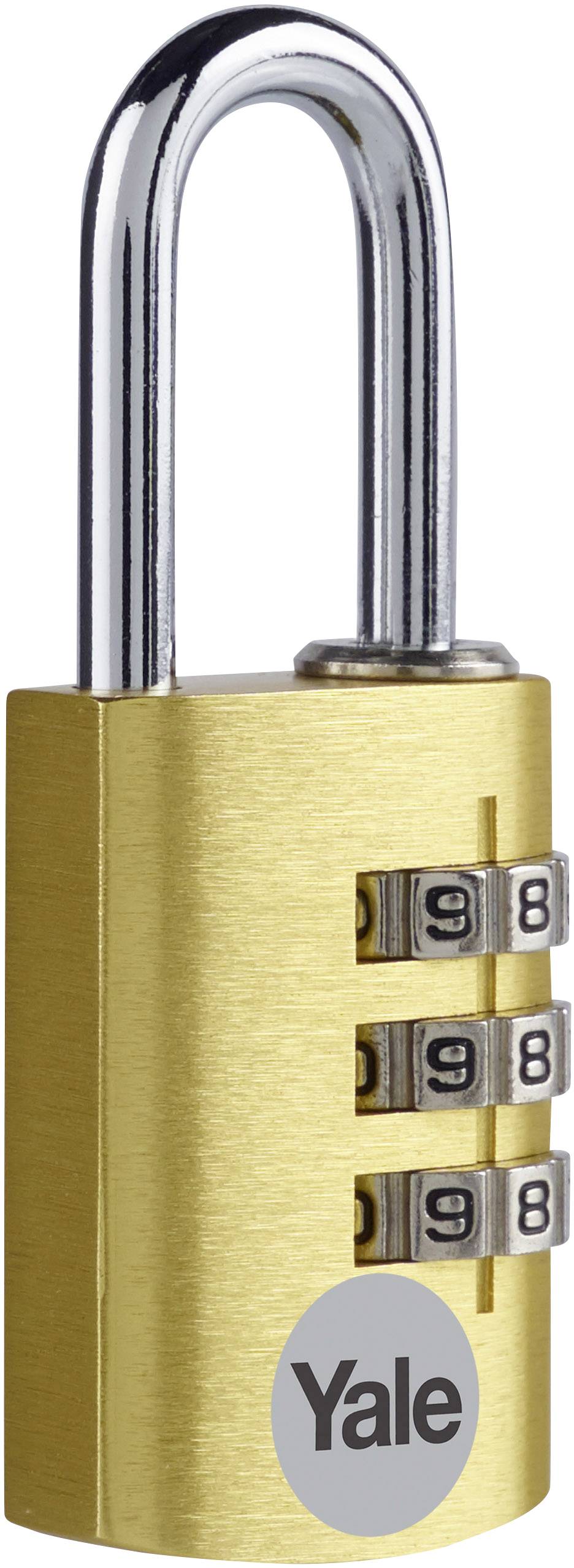 YALE YE3CB/20/121/1/GO Vorhängeschloss 20 mm Gold Zahlenschloss