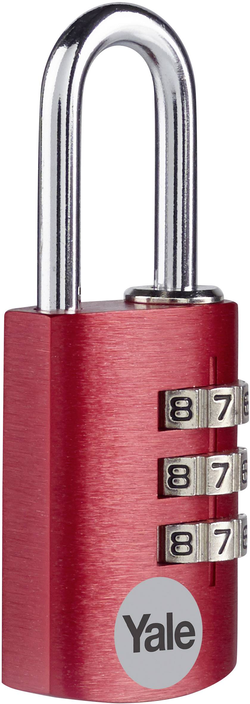 YALE YE3CB/20/121/1/CO Vorhängeschloss 20mm Rot Zahlenschloss