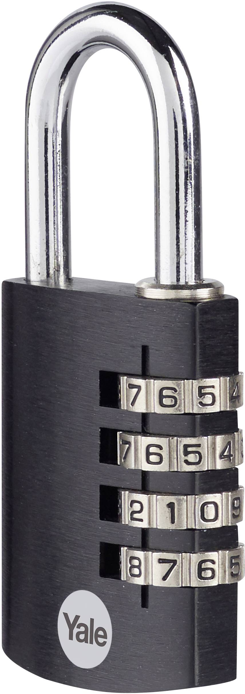 YALE YE3CB/38/131/1/BK Vorhängeschloss 38mm Schwarz Zahlenschloss