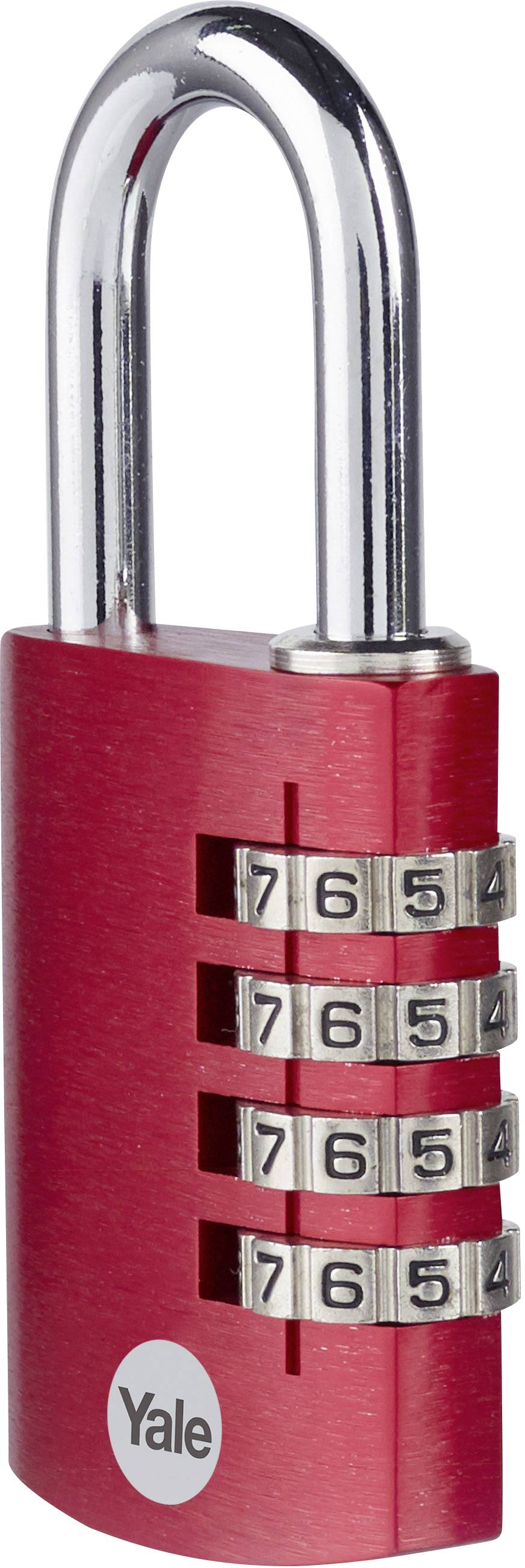 YALE YE3CB/38/131/1/CO Vorhängeschloss 38mm Rot Zahlenschloss