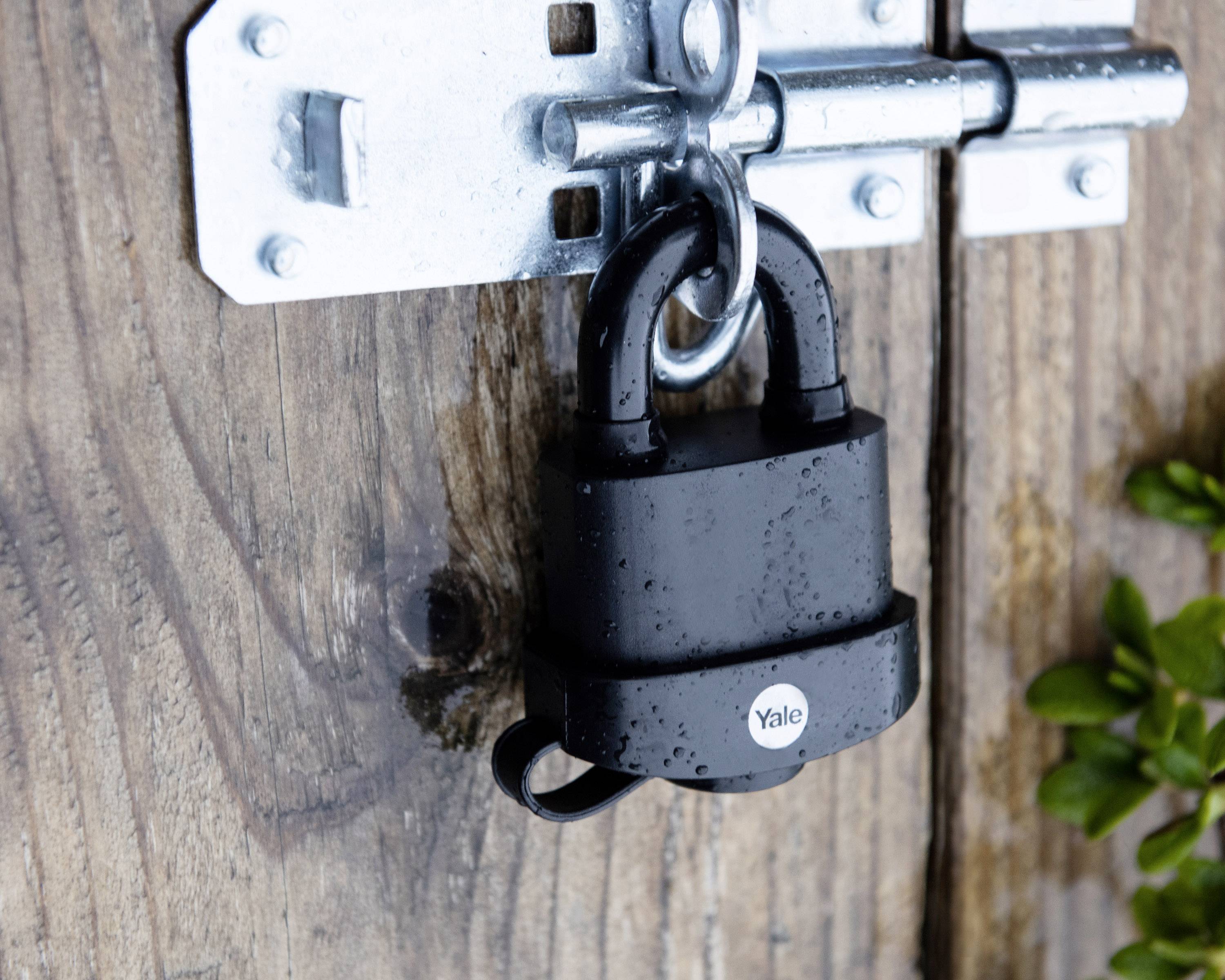 YALE Y220B/51/118/1 Vorhängeschloss 51 mm Schwarz Schlüsselschloss