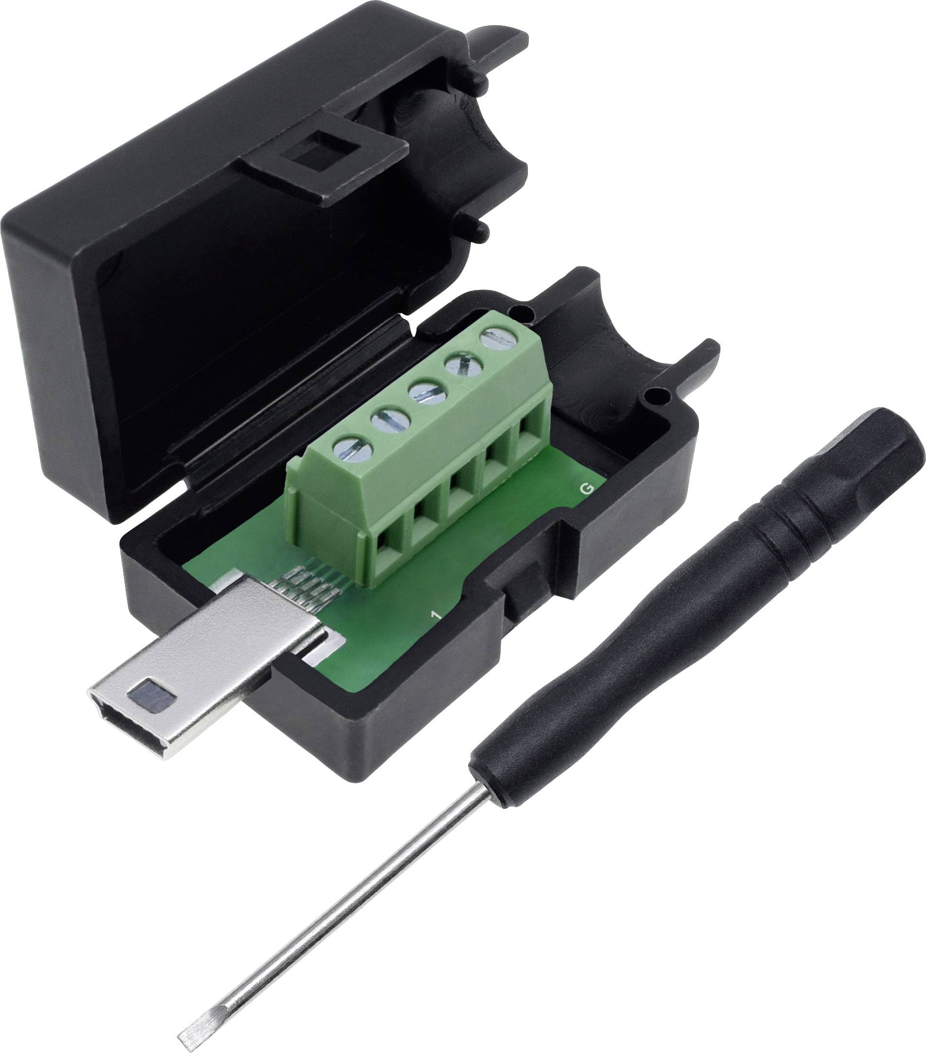 Quadrios Mini-USB 2.0 Modular-Stecker Set, Typ B Stecker, gerade 2001C206 Inhalt: 1 St.