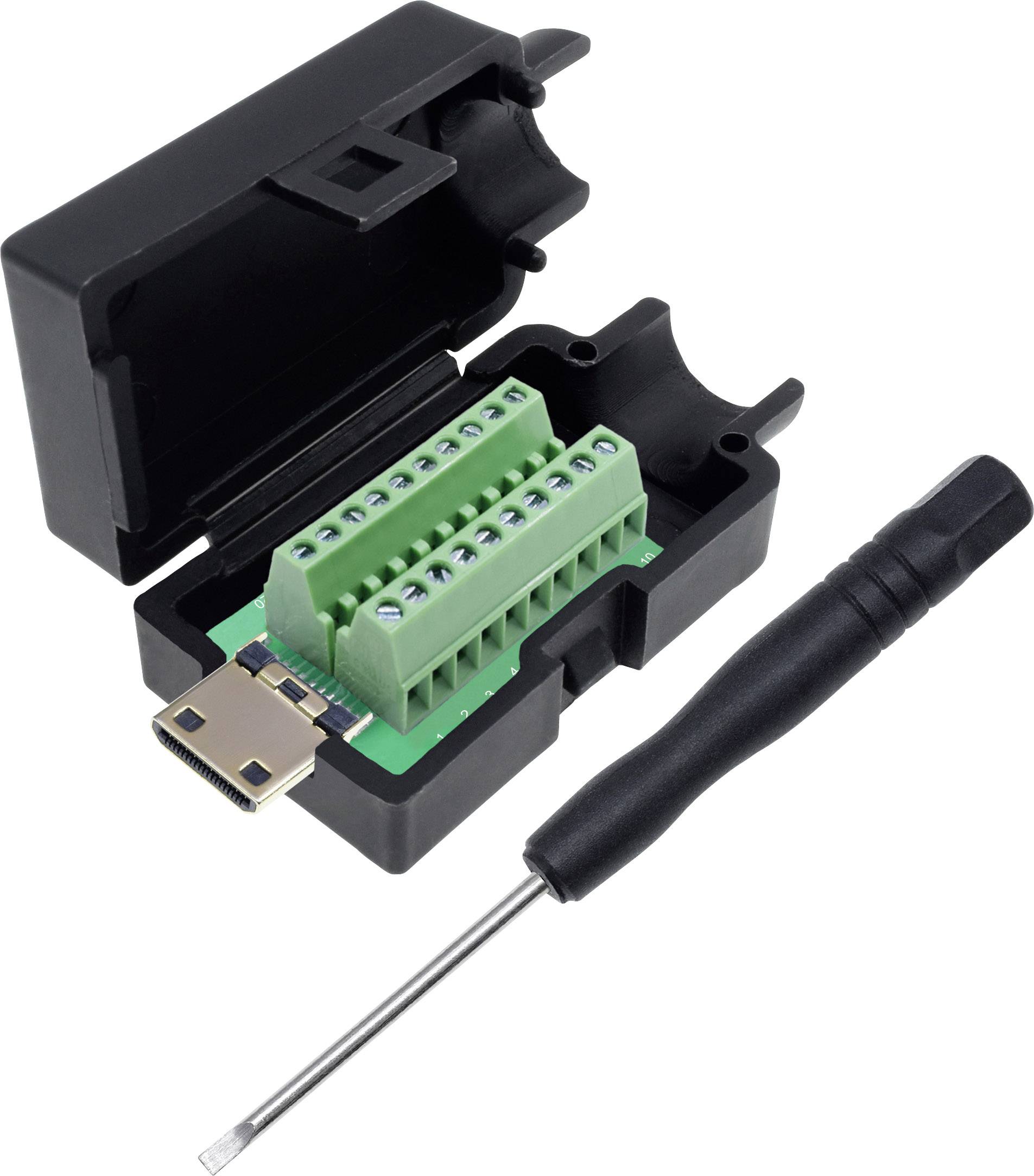 Quadrios 2001C218 HDMI-Steckverbinder Stecker, gerade Polzahl: 20 Schwarz 1St.