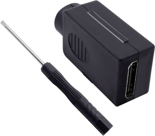 Quadrios HDMI-Steckverbinder Buchse, gerade Polzahl: 20 Schwarz 1St.