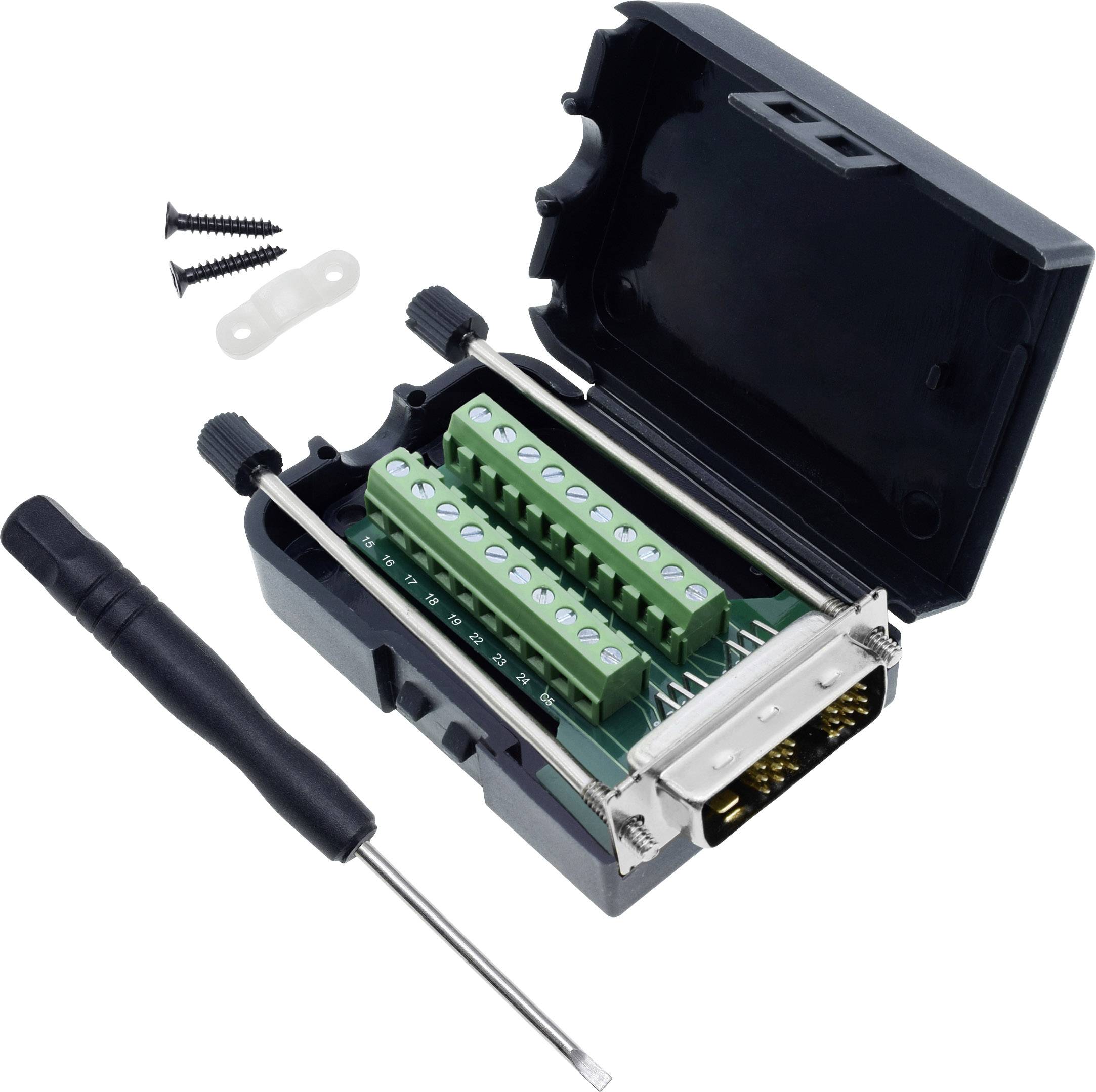 Quadrios 2001C224 DVI-Steckverbinder Stecker, gerade Polzahl: 20 Schwarz 1St.