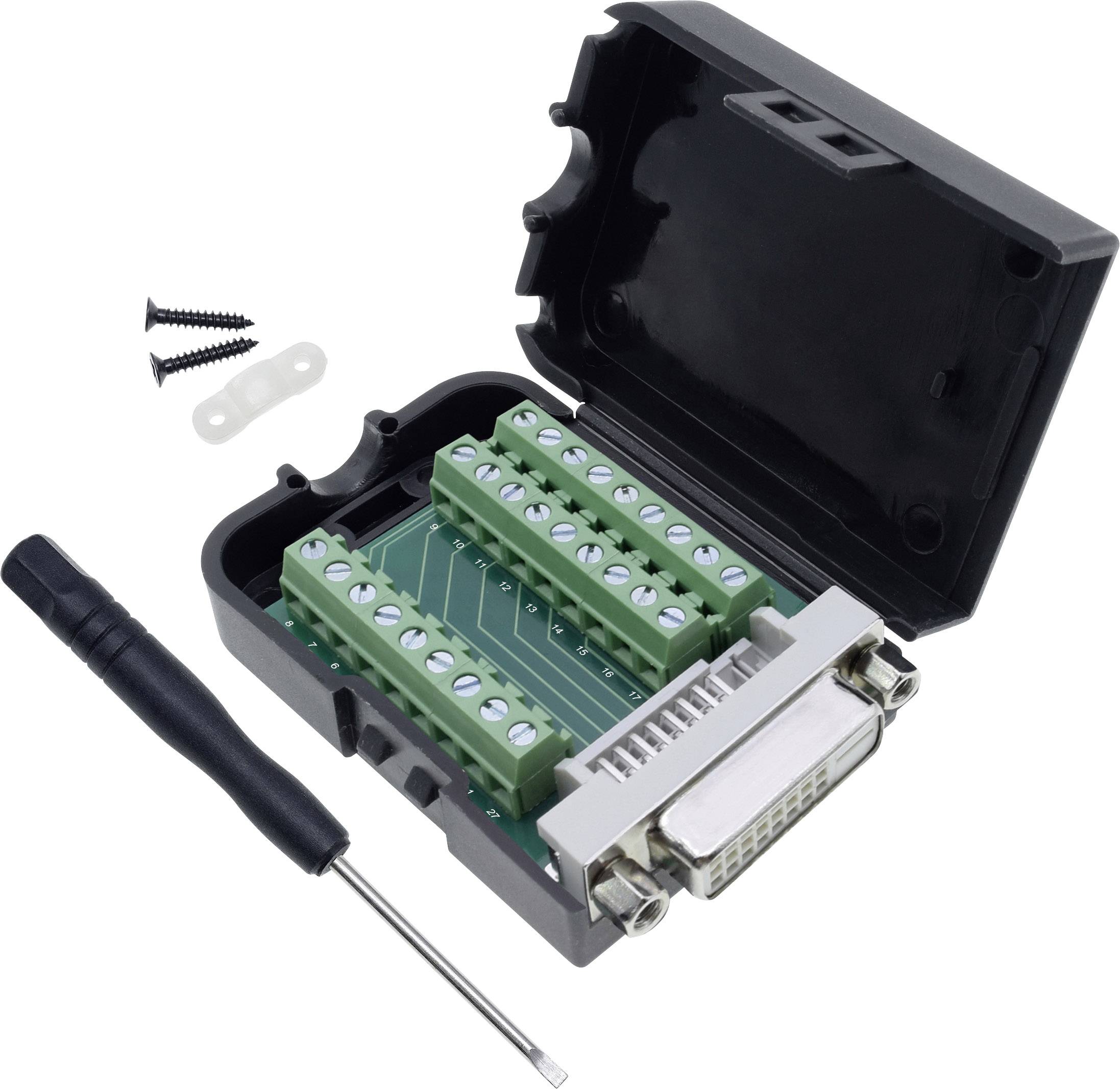 Quadrios 2001C228 DVI-Steckverbinder Buchse, gerade Polzahl: 26 Schwarz 1St.