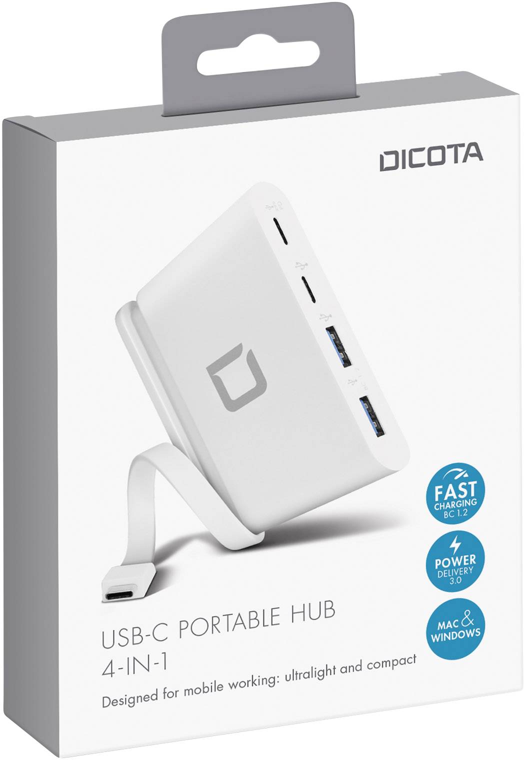 Dicota USB-C® Dockingstation USB-C Portable Hub 4-in-1 Passend für Marke Dockingstations: Universal