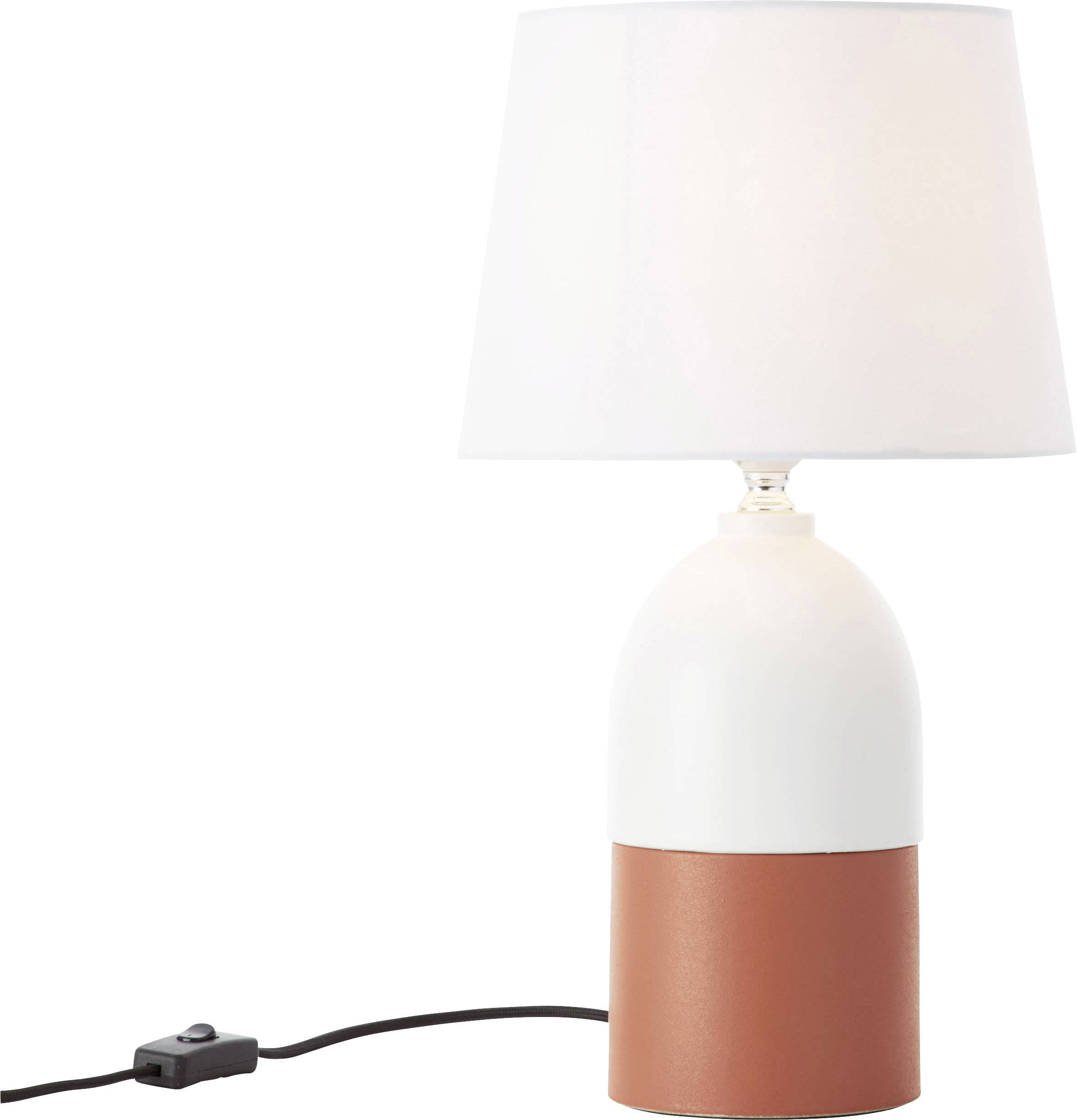 Brilliant Margaux 98842/41 Tischlampe E27 60W Terracotta, Weiß