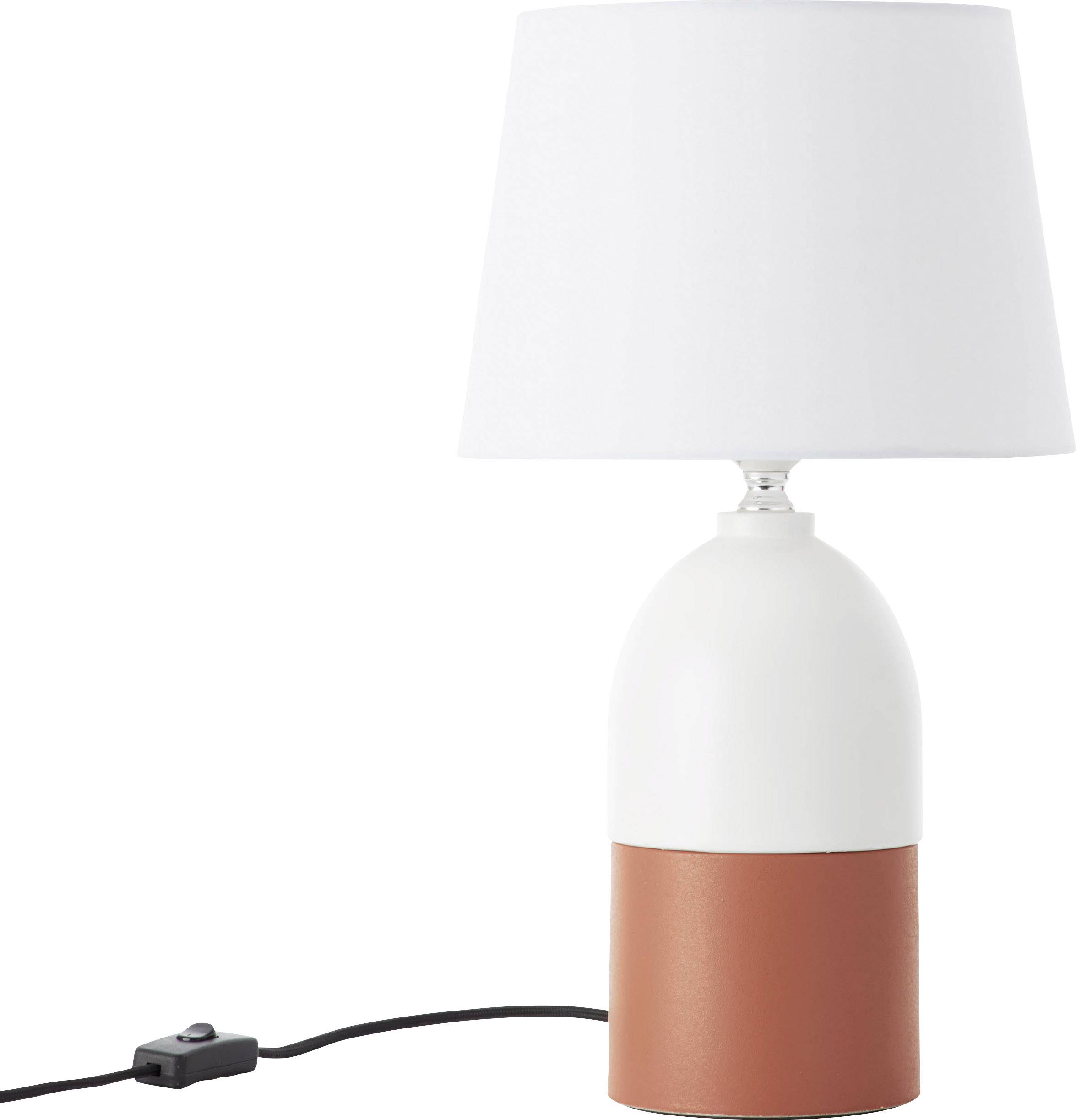 Brilliant Margaux 98842/41 Tischlampe E27 60W Terracotta, Weiß