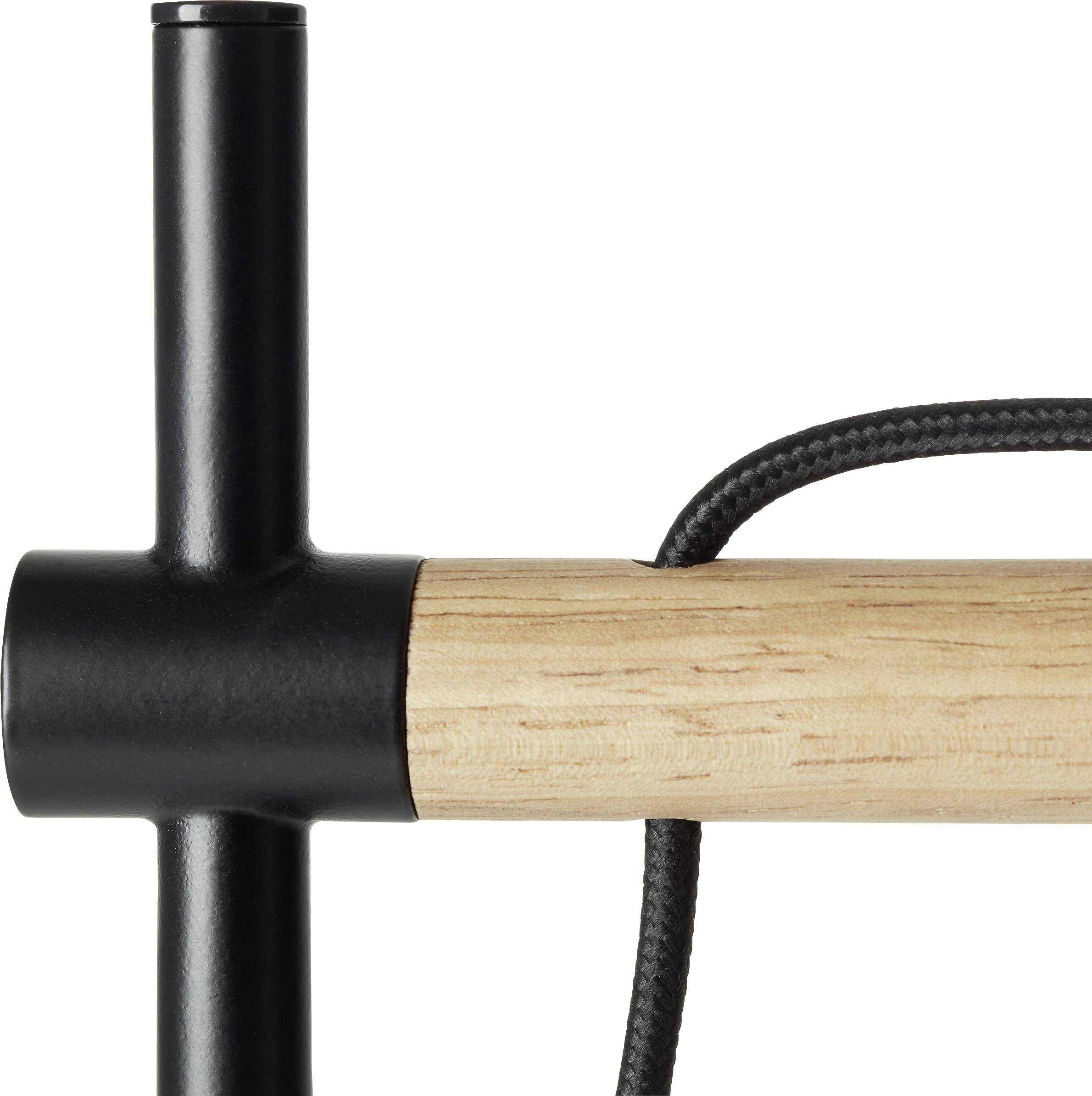 Brilliant Jenji 99079/06 Tischlampe E27 40W Holz (hell), Schwarz