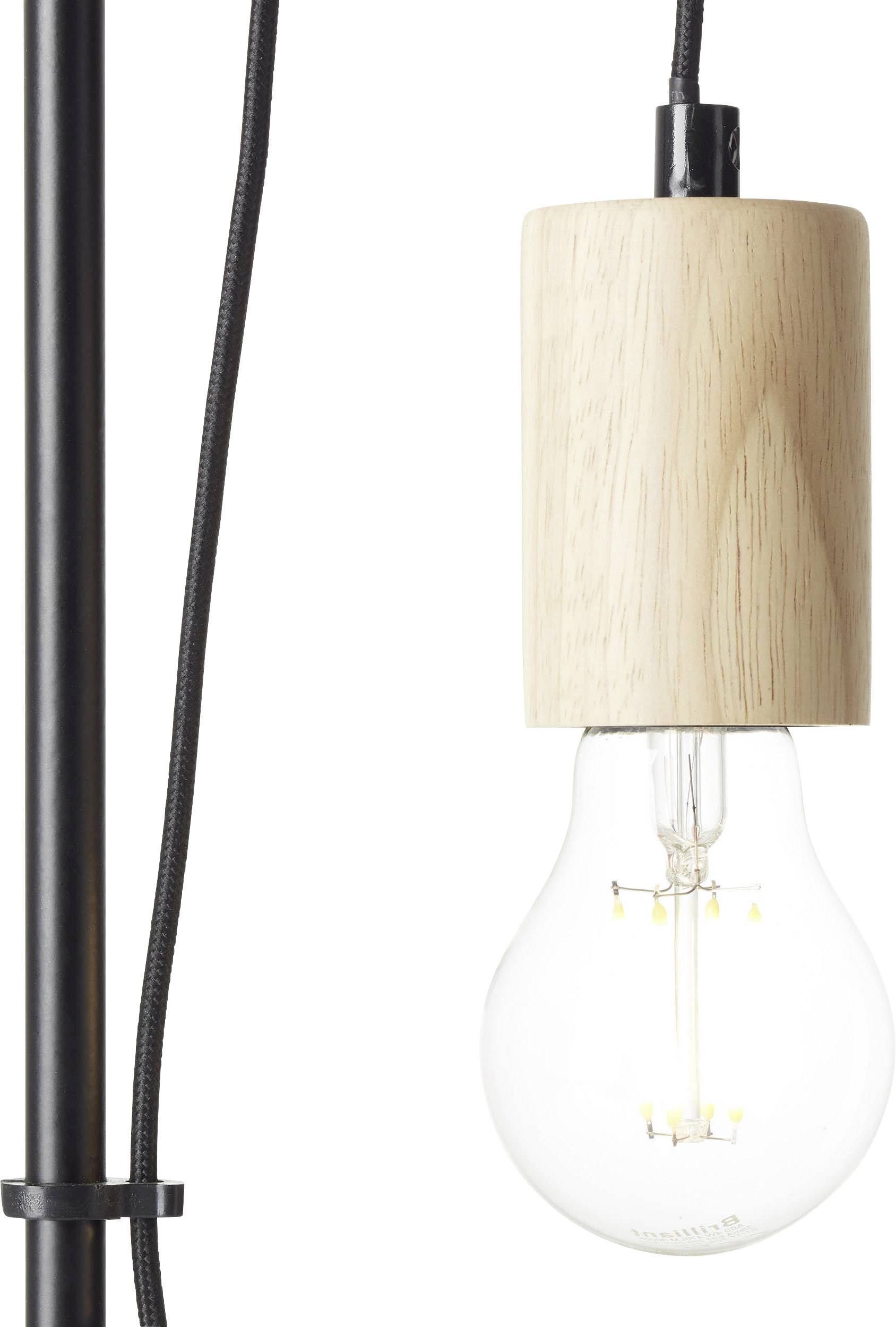 Brilliant Jenji 99079/06 Tischlampe E27 40W Holz (hell), Schwarz