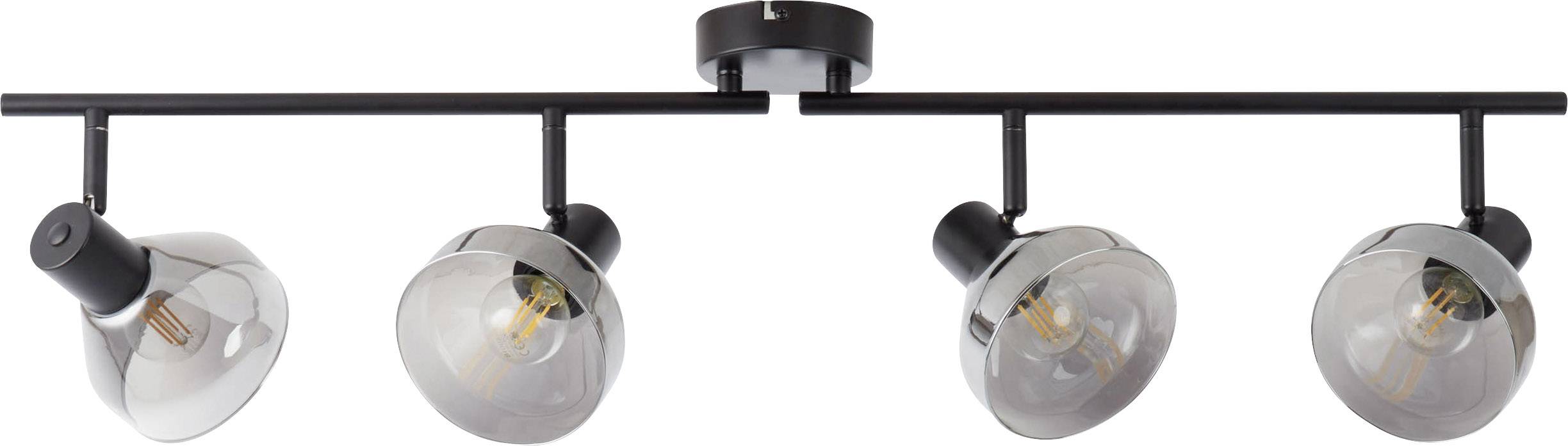 Brilliant 82732/06 Reflekt Deckenleuchte E14 18W Schwarz (matt), Glas matt