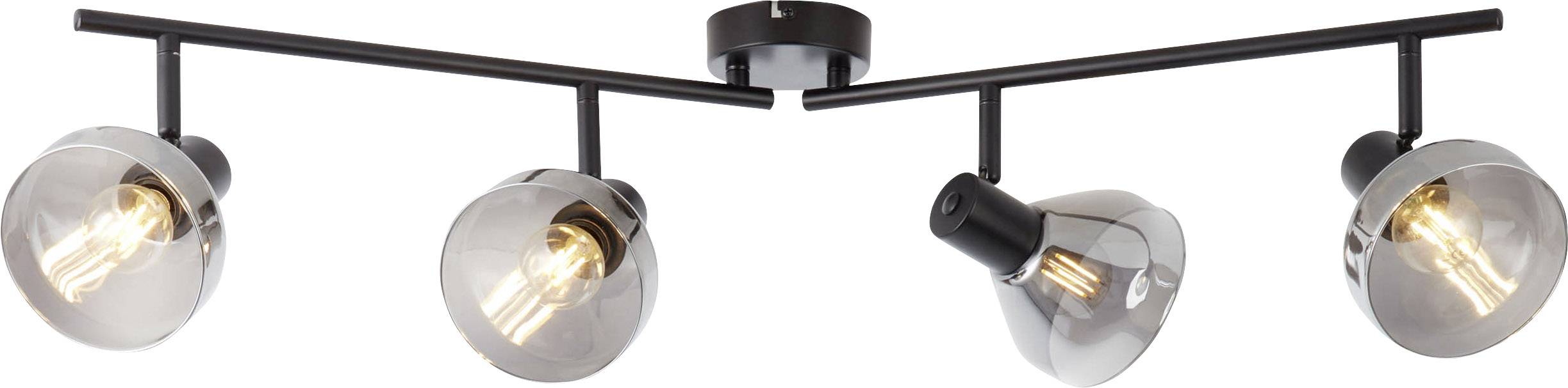 Brilliant 82732/06 Reflekt Deckenleuchte E14 18W Schwarz (matt), Glas matt