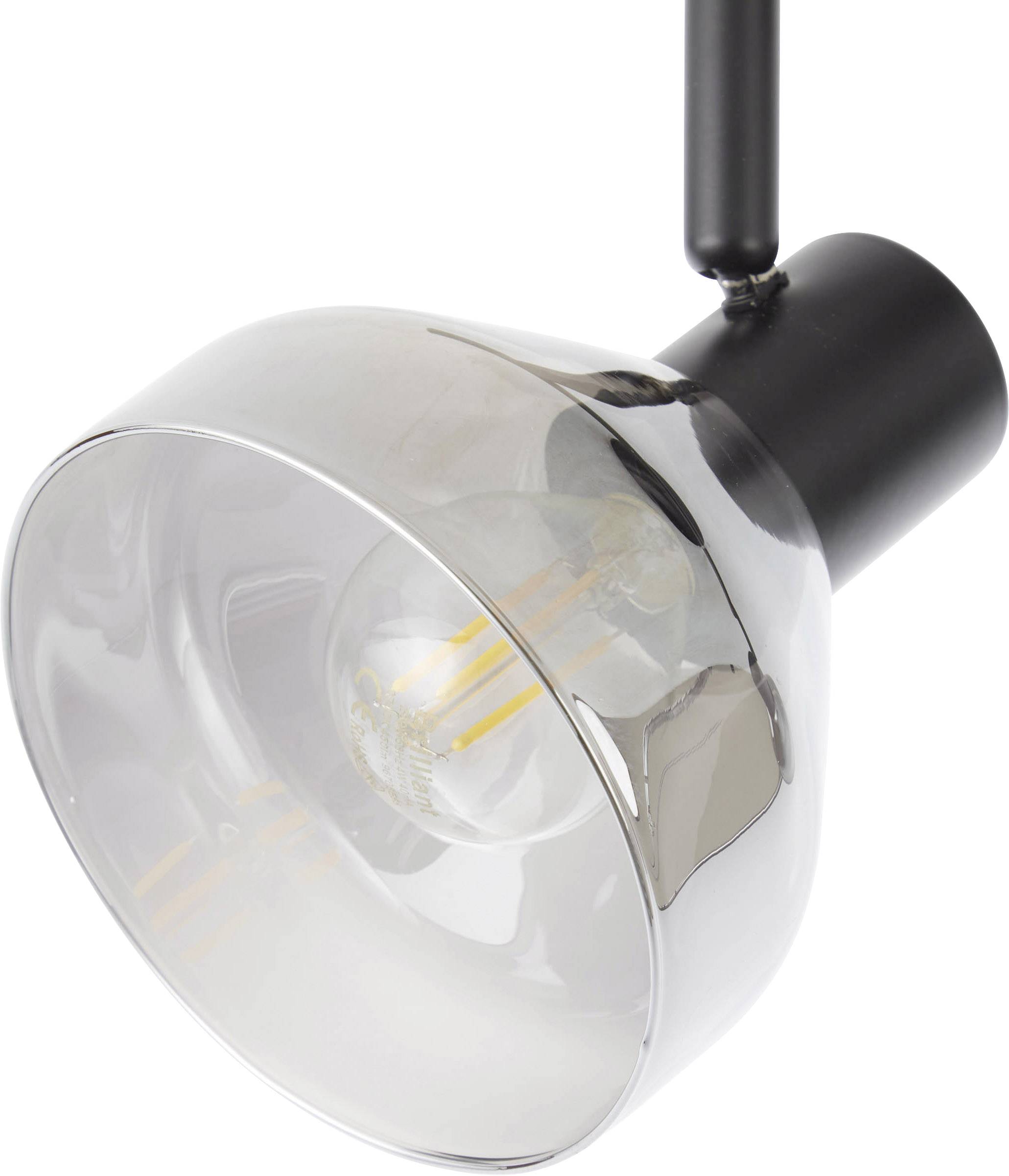 Brilliant 82732/06 Reflekt Deckenleuchte E14 18W Schwarz (matt), Glas matt