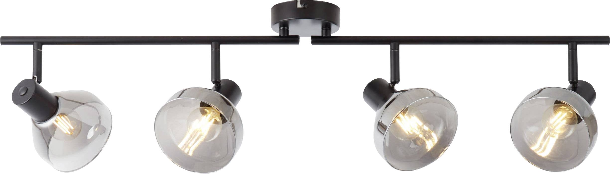 Brilliant 82732/06 Reflekt Deckenleuchte E14 18W Schwarz (matt), Glas matt