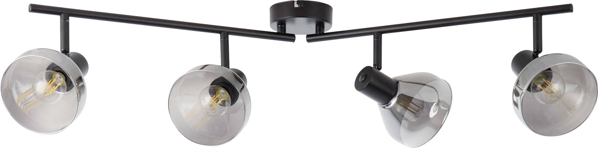 Brilliant 82732/06 Reflekt Deckenleuchte E14 18W Schwarz (matt), Glas matt