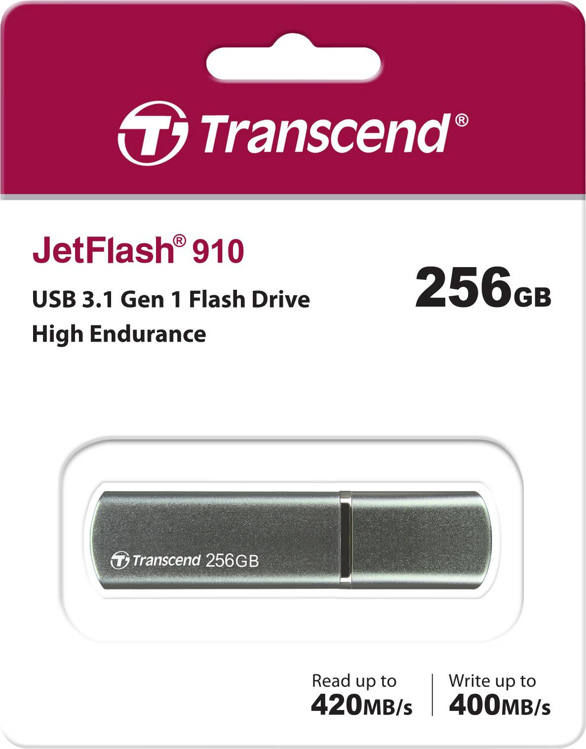 Transcend JetFlash 910 USB-Stick 256GB TS256GJF910 USB 3.2 Gen 1