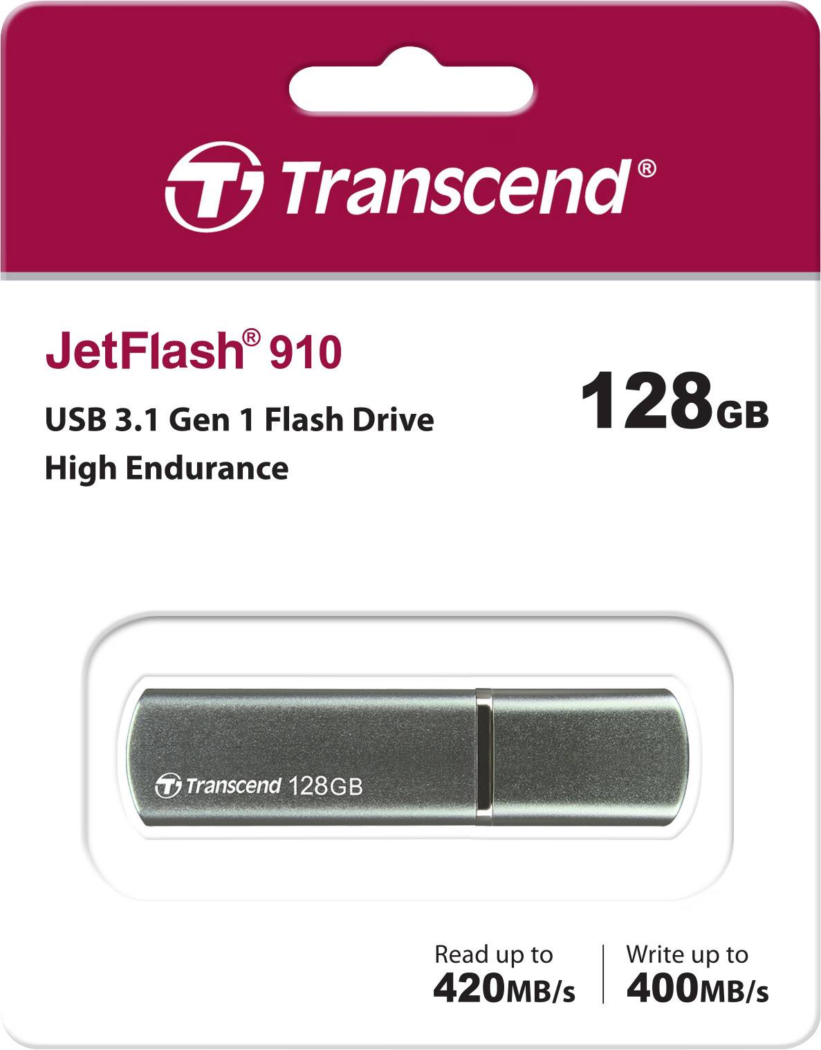 Transcend JetFlash 910 USB-Stick 128 GB  TS128GJF910 USB 3.2 Gen 1