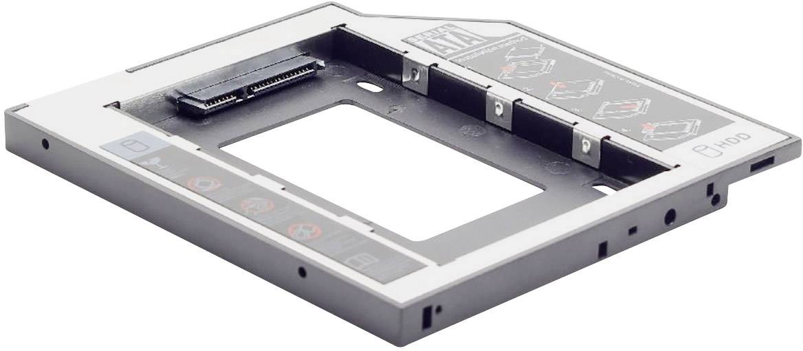 Ein Festplatten-Caddy für Laptops, das den Einbau einer zweiten Festplatte oder SSD in den CD/DVD-Laufwerksschacht ermöglicht.
