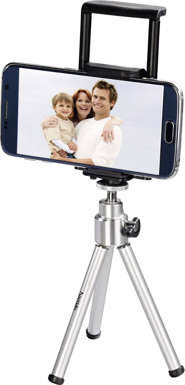 Hama Smartphone-/Tablethalter. 2in1,1/4° Handy Ständer Schwarz Passend für: Smartphonebreite von 5,5 bis 8,2 cm, Tabletbreite von