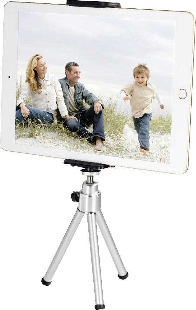 Hama Smartphone-/Tablethalter. 2in1,1/4° Handy Ständer Schwarz Passend für: Smartphonebreite von 5,5 bis 8,2 cm, Tabletbreite von