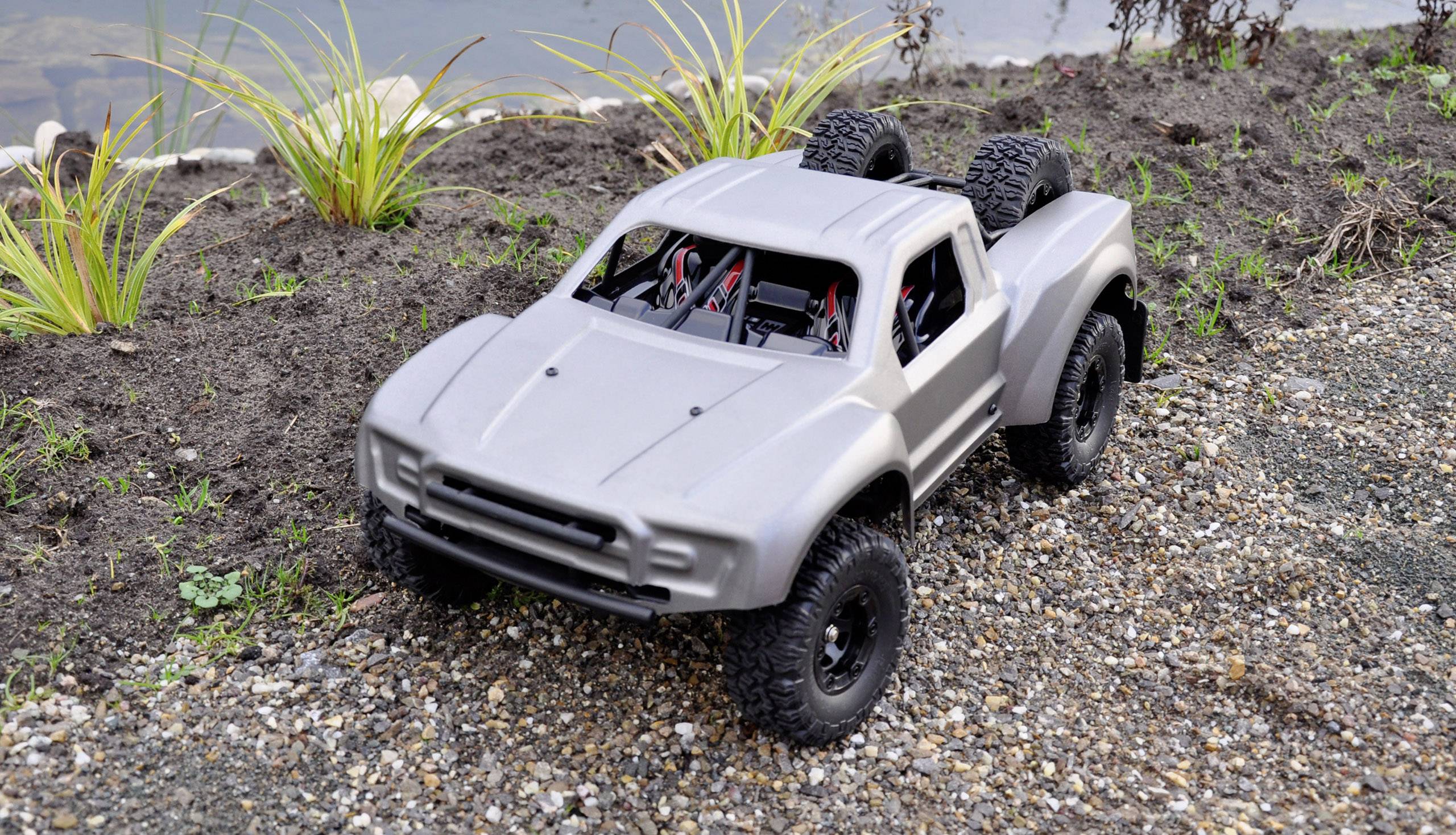 Amewi SC12 Silber Brushed 1:12 RC Modellauto Elektro Short Course Allradantrieb (4WD) RtR 2,4 GHz I