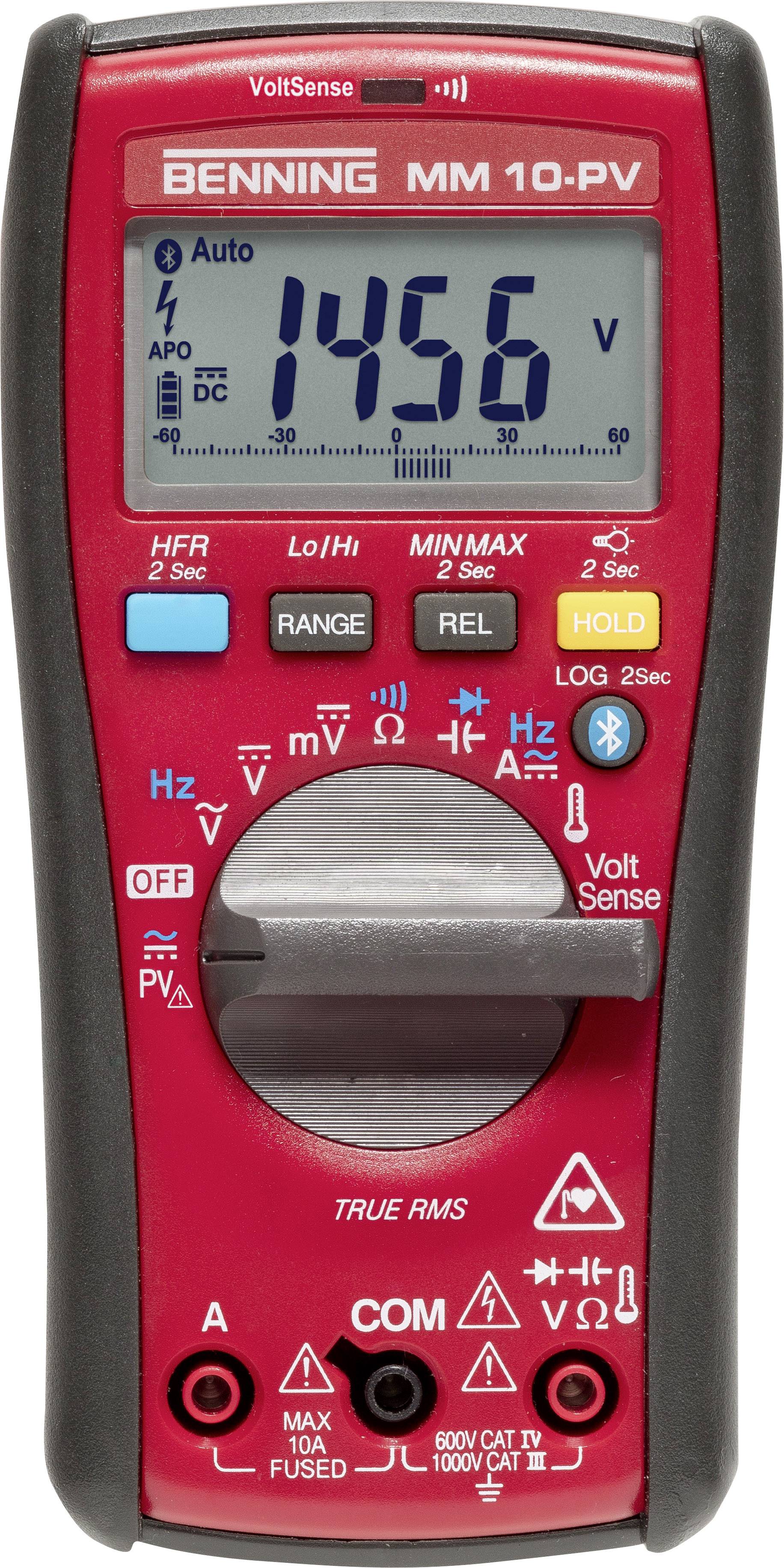 Benning MM 10-PV Hand-Multimeter digital Datenlogger CAT IV 600 V Anzeige (Counts): 6000