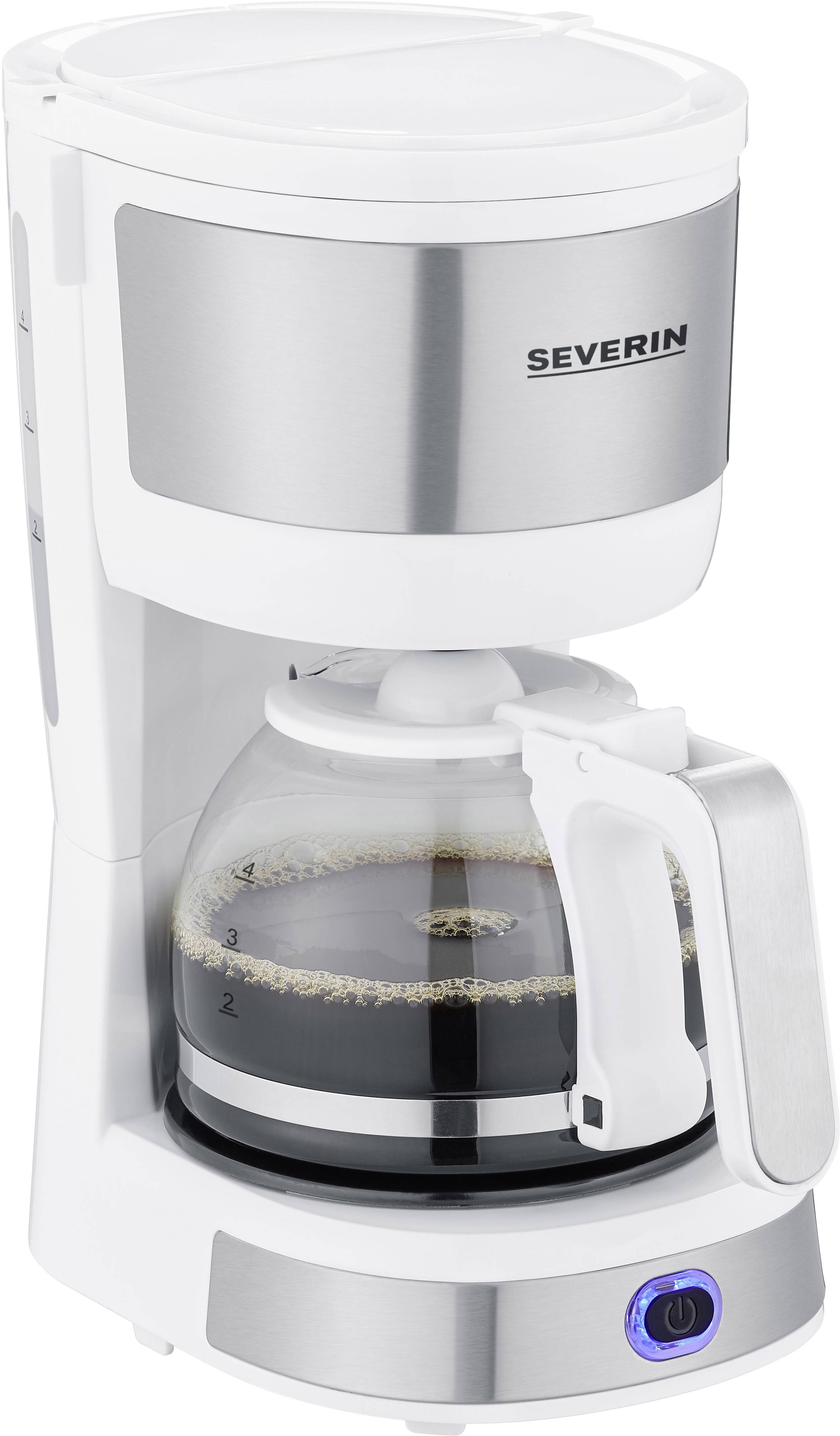 Severin KA 4809 Kaffeemaschine Weiß, Edelstahl (gebürstet  