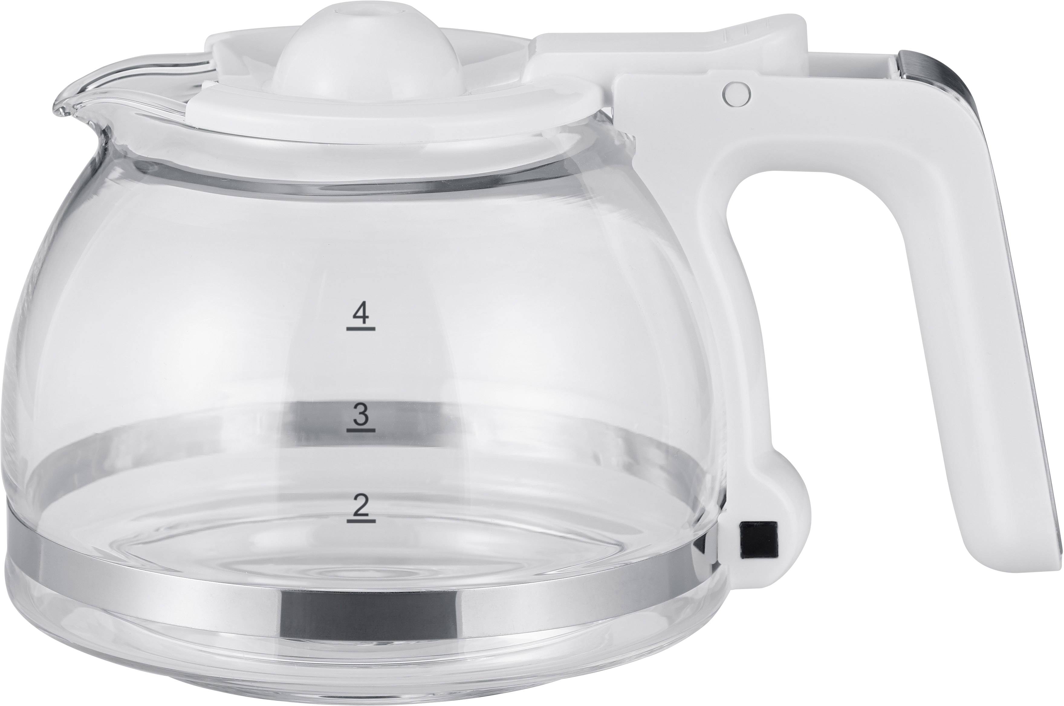 Severin KA 4809 Kaffeemaschine Weiß, Edelstahl (gebürstet) Fassungsvermögen Tassen=4 Glaskanne, Warmhaltefunktion, mit Filterkaffee-Funktion