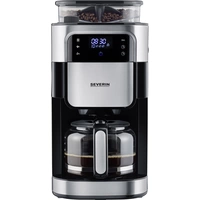 Severin KA 4813 Kaffeemaschine Schwarz, Edelstahl (gebürstet) Fassungsvermögen Tassen=10 Display, Glaskanne, mit Mahlwerk Severin KA 4813 Kaffeemaschine Schwarz, Edelstahl (gebürstet) Fassungsvermögen Tassen=10 Display, Glaskanne, mit Mahlwerk