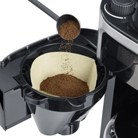 Severin KA 4813 Kaffeemaschine Schwarz, Edelstahl (gebürstet) Fassungsvermögen Tassen=10 Display, Glaskanne, mit Mahlwerk Severin KA 4813 Kaffeemaschine Schwarz, Edelstahl (gebürstet) Fassungsvermögen Tassen=10 Display, Glaskanne, mit Mahlwerk
