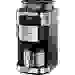 Severin Filterkaffeemaschine mit Mahlwerk und Edelstahl-Thermokanne, Cafetière noir, acier inoxydable (brossé) Nombre de tasse=