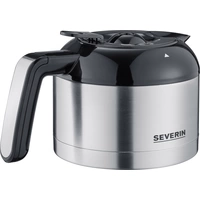 Severin Filterkaffeemaschine mit Mahlwerk und Edelstahl-Thermokanne, Kaffeemaschine Schwarz, Edelstahl (gebürstet Severin Filterkaffeemaschine mit Mahlwerk und Edelstahl-Thermokanne, Kaffeemaschine Schwarz, Edelstahl (gebürstet