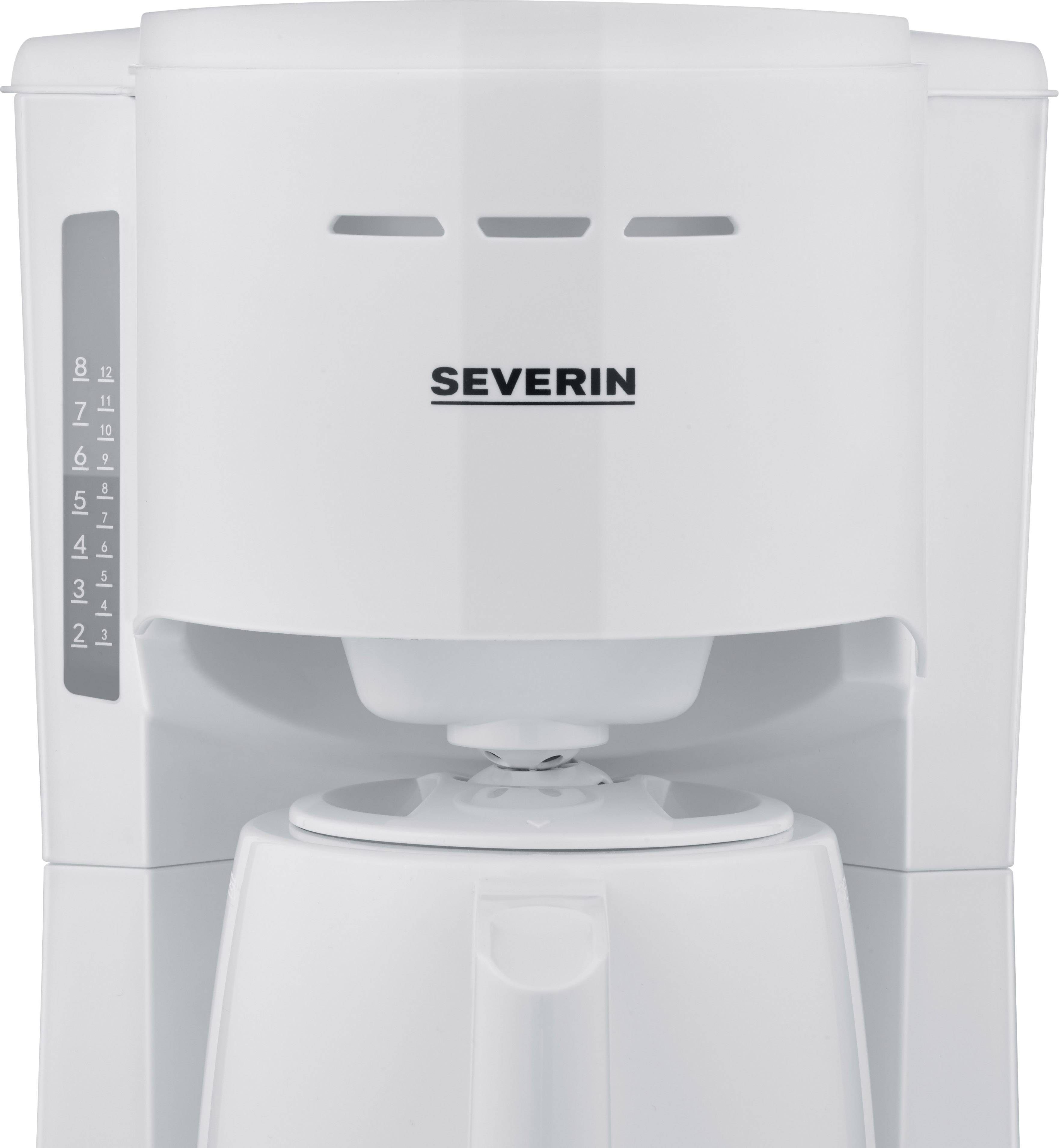 Severin KA 9254 Kaffeemaschine Weiß Fassungsvermögen Tassen=8 Isolierkanne, mit Filterkaffee-Funktion