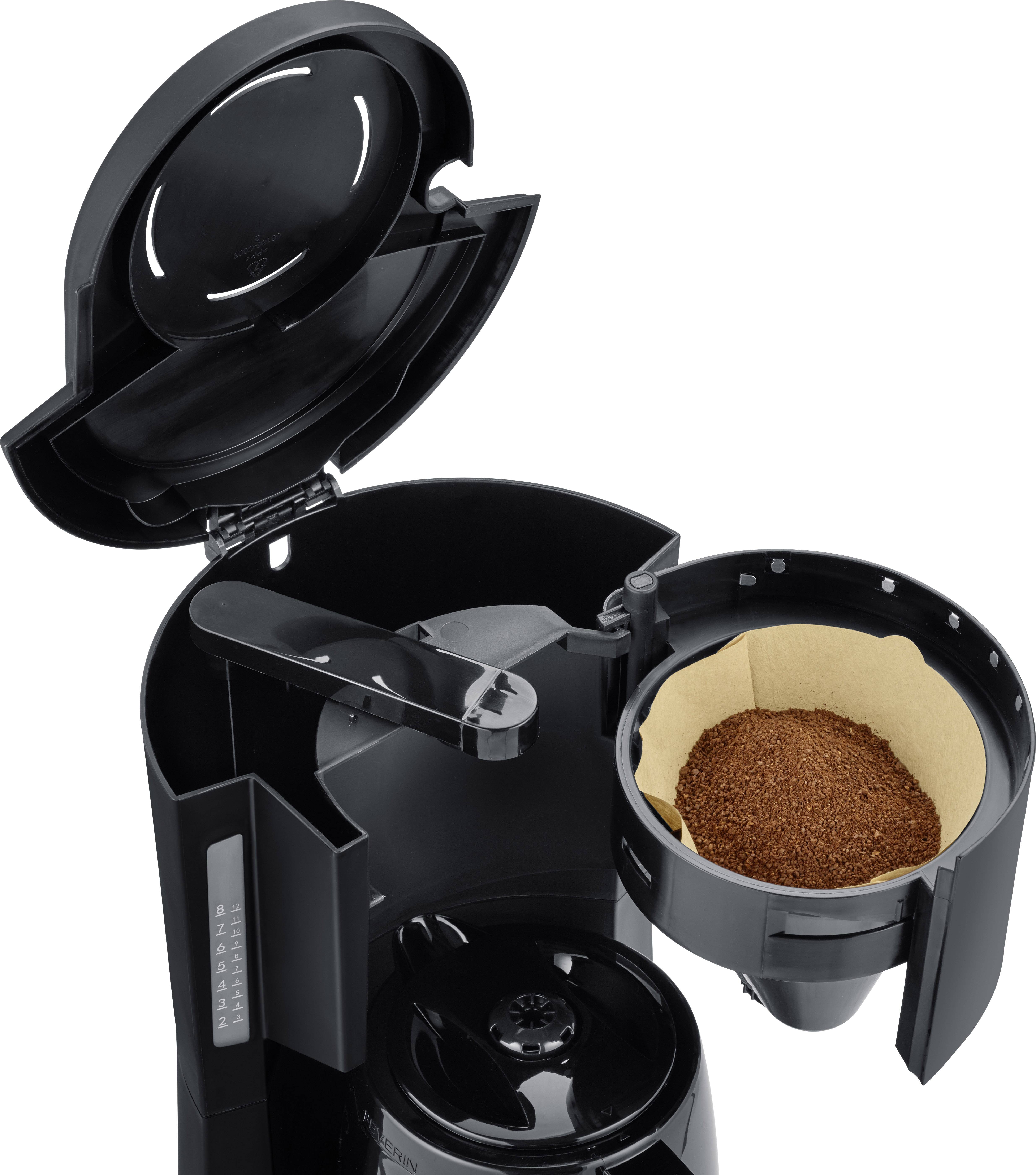 Severin KA 9250 Kaffeemaschine Schwarz Fassungsvermögen Tassen=8 Isolierkanne, mit Filterkaffee-Funktion