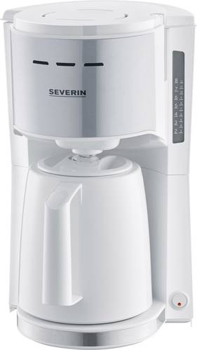 Severin KA 9255 Kaffeemaschine Weiß Fassungsvermögen Tassen=8 Isolierkanne, mit Filterkaffee-Funkt